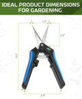 2 Pack Microtip Pruning Shears With Straight And Curved Blades For Flowers And Leaves Soft Grip Stainless Steel Pruners