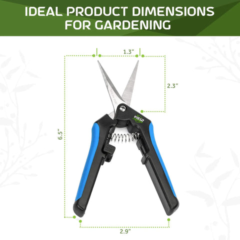 2 Pack Microtip Pruning Shears With Straight And Curved Blades For Flowers And Leaves Soft Grip Stainless Steel Pruners