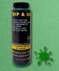 Liquid Rubber Coating For Non Slip Tool Grips And Handles Green 8oz bottle against textured green background