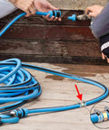 Six Pack Garden Hose Repair Connectors With Stainless Steel Clamps For Five Eighth Inch Hoses, Durable Brass Fittings Kit