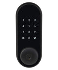 Contemporary Electronic Touchscreen Keypad Deadbolt Door Lock With One Touch Locking, ANSI Grade 2 Security, Matte Black Finish