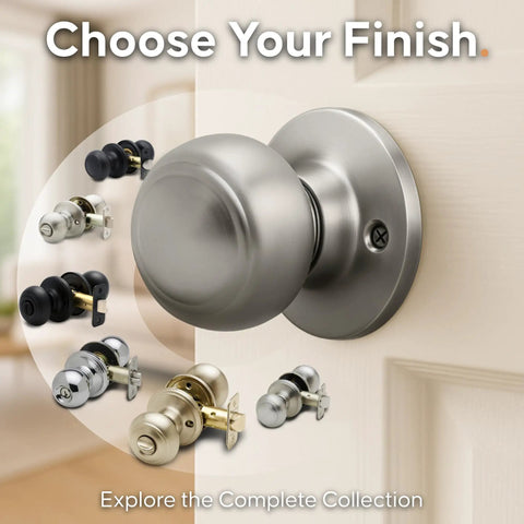 Colonial Passage Interior Door Knob Satin Stainless 1 Pack Heavy Duty Door Knob With Easy Install And Reversible Design