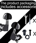 Locking Guitar Tuners 6 Pack for Acoustic and Electric Guitars Pro Grade Chrome Zinc Alloy with tools and accessories