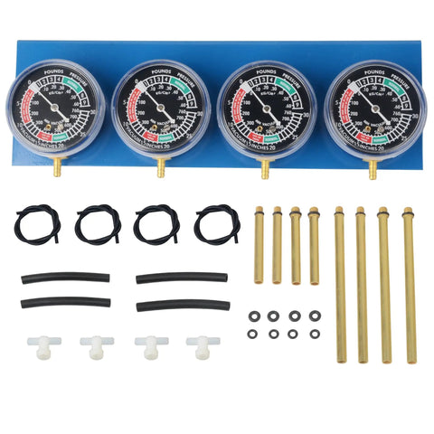Motorcycle Vacuum Carburetor Synchronizer Tool Kit With Four Precision Gauges For Easy Carb Sync DIY Friendly Pro Grade Bench Top Gauge Set For Precise Tuning And Quick Vacuum Readings, four gauges and adapters