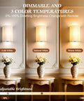 Wireless Rechargeable Wall Sconces Set Of Two Featuring 16 Rgb Hues And Three Warm Tones delivering brightness options and styles.