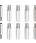 10-piece stainless steel M6 standoff spacers with male and female threads for PCBs and drones.