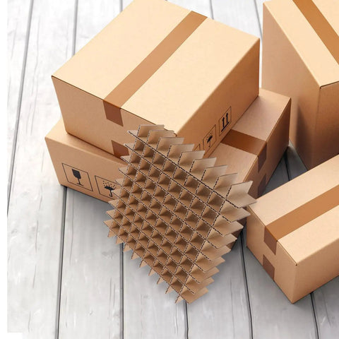 2 Pack Reusable Kraft Paper Box Dividers Inserts 20x20x5cm Heavy Duty Pro Grade Multipurpose Shipping Box Grid Partitions For Packing Glassware And Mugs DIY Packaging Supplies, reusable kraft dividers in shipping boxes