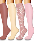 4 Pairs Compression Socks For Women And Men With 15-20 mmHg Graduated Compression For Circulation in various colors