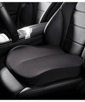 Premium Black Car Booster Seat Cushion For Mini John Cooper Works Electric 2025 And 2026 Non Slip Driver Height Boost Mat shown in car.