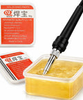 2 Pack 50g Solder Flux Rosin Paste For Lead Free No Clean Soldering Ideal For PCBs Electronics Mobile Phones Motherboards And Home Appliances Welding Wetting And Tip Protection For Stronger Cleaner Joints with soldering iron.