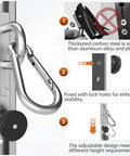 Adjustable Resistance Band Wall Mount System Heavy Duty Steel Anchor Kit For Home Gym showing carbon steel components and adjustable features.