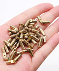 30 Pcs Brass Barrel Hidden Hinges for DIY Jewelry Boxes and Small Cabinets, mini hinges with 180 degree swing in hand
