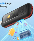 64GB USB C MP3 Player 2 In 1 Type C And USB Stick Music Player, Plug And Play with music notes and files on blue background