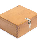 8 Pack Stainless Steel 90 Degree Spring Toggle Lock Latches With Mounting Screws securing a wooden box lid
