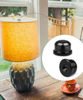Black 8 Pack 1/4-27 Lamp Finials, Shade Cap for Lamp Shade Bracket Harp Top, Finial Knob, Iron Lamp Fittings close-up