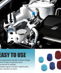 26 Pcs R12 R134a AC Caps Kit For Car 10 Size Air Conditioning Port Covers shown with engine components and use directions