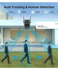 Auto Tracking & Human Detection feature of Top Tier 4K 8MP Dome Security Camera Featuring 5X Digital Zoom And Hella Crisp 85 Degree Viewing Angle.