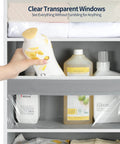 Game Changing Over The Door Organizer With Six Hella Roomy Clear Pockets For Sneakers Accessories And Daily Gear Heavy Duty Hanging Closet Rack To Declutter Any Tight Room Today, showing clear pockets with items inside.
