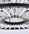 Chelsea Collection 10-Light Pendant Lamp With Royal Cut Crystals And Mocha Brown Finish shown from below, featuring clear crystals.