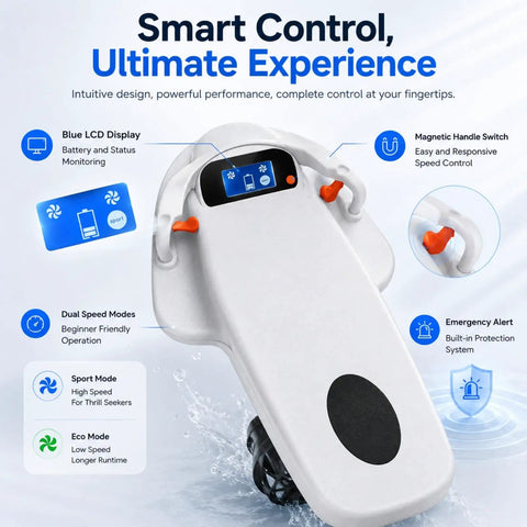 Control panel of Dope Electric Hydrofoil Surfboard For Adults Dual Speed Motorized Jetboard, showing display and control features.