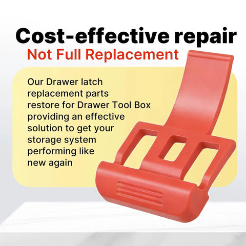 Tough As Nails Replacement Latches For Drawer Tool Boxes In Bright Red 2 Pack Precision Drop Down Hook detail showing cost-effective repair design.