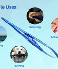 Castroviejo Micro Precise Needle Suture Holder With 5.5 Inch Straight Tip And Tungsten Carbide Jaws For Superior Grip multiple uses