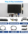 Wireless CarPlay Android Auto Retrofit Kit Decoder Box For Audi A6L 2016 2017 2018 And Audi A7 2018 with cables and antennas