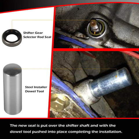 Transmission Shifter Seal Removal And Installation Tools Kit With Seal For 4L60E 4L80E 4L70E And 4LC65E Transmissions, steel dowel, seal