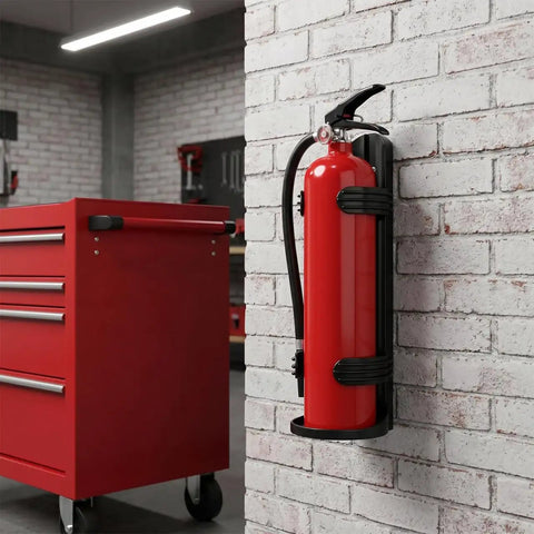 Rock Solid Wall Mount Fire Extinguisher Bracket For Car And Boat Secure Durable Steel Holder Stays Put With No Sweat Install Compact Safe Storage Rack For Emergency Prepped Adventures