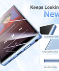 5 Inch MP3 Player With 128GB Real Storage Bluetooth And WiFi Android 13 System showing metal frame and glass back design