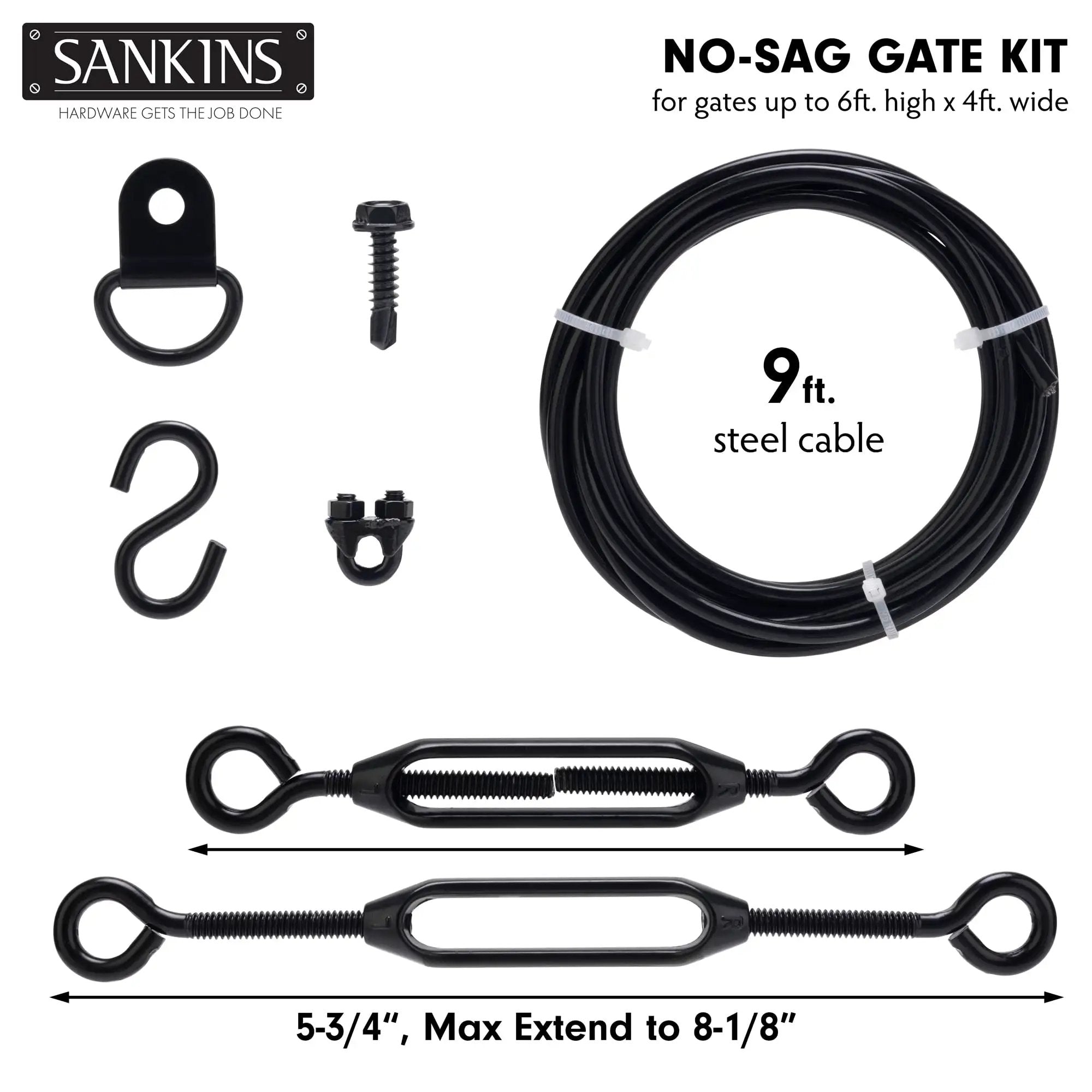 Anti Sag Gate Kit For Wooden Fence ✓