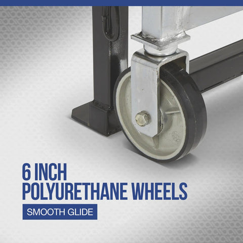 Heavy Duty Hydraulic Furniture Movers Set With Six Inch Polyurethane Wheels That Roll Like Butter And Protect Floors Rated For Three Thousand Nine Hundred Sixty Pounds With Snappy Ten Inch Power Lift And Tough Low Profile Toe Plates