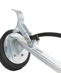 6 Inch Test Tee Mechanical Plug With Water Fill Feature And Air Gauge side view showing metal handle and rubber plug