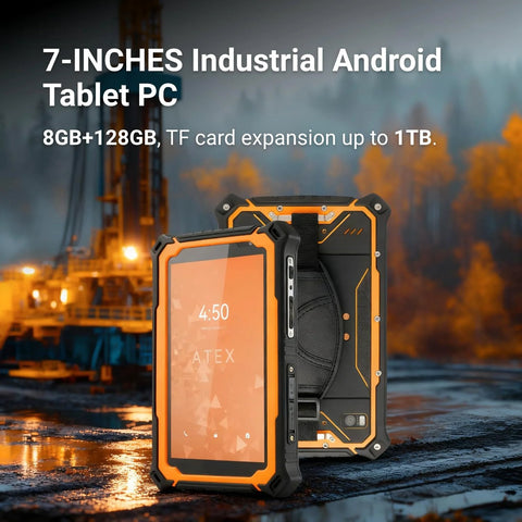Industrial Grade Explosion Proof 7 Inch Android Tablet For Hazardous Areas Zone 2 ATEX Intrinsically Safe Petrochemical Worksite