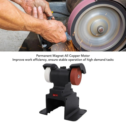 Upgrade Your Workshop With This Fafeicy Cordless Bench Grinder Featuring A Powerful Copper Motor For Sharpening And Polishing, showcasing a copper motor in action.
