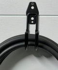 Rugged EV Charging Cable Holder Wall Mount with Anti Slip Rubber Coating No Fuss Heavy Duty J Hook holding cable