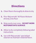 Directions for Floor Restorer And Polish Fills Scratches And Restores Shine Without Sanding For Hardwood Laminate Vinyl Tile