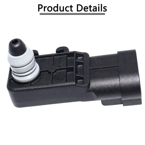 Fuel Tank Pressure Sensor Replacement For Buick Allure 2008-2010, Enclave 2014-2018, LaCrosse 2008-2016, Regal 2011-2017, Cadillac CTS 2009-2017, Escalade 2008-2014, SRX 2008-2014 OE 13502903 Compatible black plastic sensor