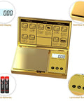 Pocket Digital Scale 200G By 0.01G With Gold Titanium Plating, Backlit LCD, Tare, Auto Off, 6 Units G Oz Ozt Dwt Ct Gn