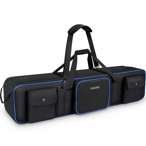 Beefed Up Heavy Duty Tripod Carrying Case Bag 50.5 Inch Long Waterproof Nylon Gear Case with shoulder straps and pockets