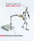 Stainless Steel Stop Motion Rig Arm With Five Flexible Joints For Smooth Animated Shots CNC Machined Armature Support Tool For Hobbyists And Studios Pro Grade Rig Holds Up To 280g, 600g base