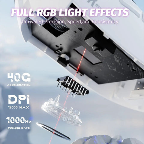 Exploded view of Top Shelf 60 Percent Hall Effect Keyboard And Wireless Mouse Combo featuring RGB light effects and technology.