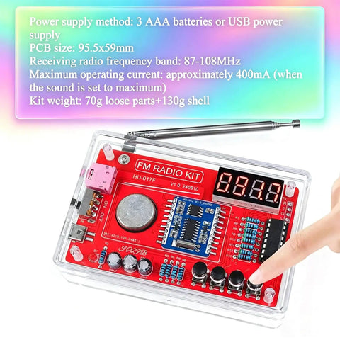 Hands On DIY FM Radio Soldering Kit For Electronics Learning Solder Practice Essentials Build A Functional FM Radio Speaker Beginner Friendly Kit With English Instructions And Easy Assembly