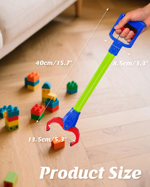 Claw Grabber Toy For Kids Kid Friendly Two Pack 15.7 Inch Plastic Robot Arm Hand Pickup Tool Children Grabbers Interactive Toys Blue And Pink Durable Safe Hands On Learning Through Play