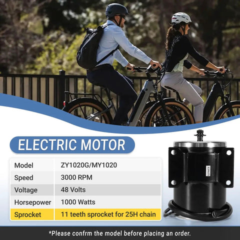 48V 1000W Brushed DC Motor For Scooters E Bikes Go Karts And Mini Bikes With 11 Tooth Sprocket Reversible Replacement For MY1020 ZY1020G Compatible Fits Right In
