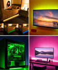USB LED Strip Lights With 24 Keys Remote 5050 RGB Color Changing 6.56 Feet 2 Meters lighting bedroom, TV, computer, setup