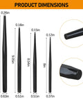 Heavy Duty Taper Punch Set With Four Precision Hardened Pin Tools To Nail Hole Alignment And Swap Shafts Fast dimensions displayed.