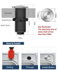 Diagram of Stainless Steel Brushed Nickel Garbage Disposal Air Switch Kit With Sink Top Button installation
