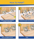 Installation guide for 12 Pack Beefy Butterfly Corner Braces Set Detachable L Bracket Right Angle Support with screws and nuts.