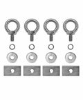 4 Pack Shoulder Eye Bolts Kit Heavy Duty Stainless Steel Eyebolts For Tie Down Anchoring Lifting Ring Threaded Eyebolts With Washers And Nuts